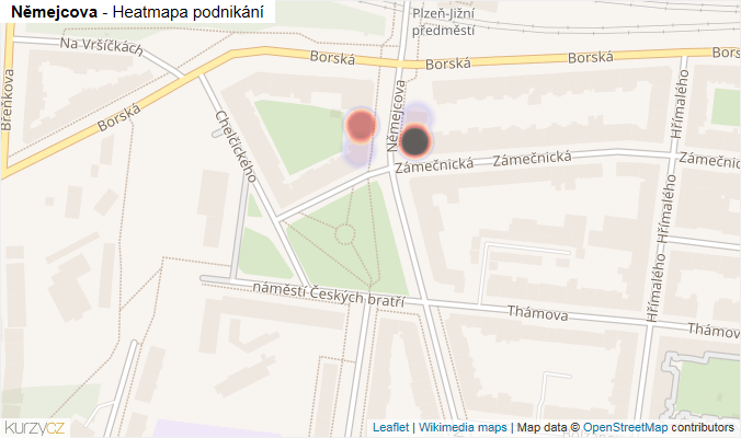 Mapa Němejcova - Firmy v ulici.