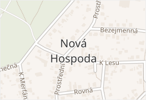 Nová Hospoda v obci Plzeň - mapa části obce