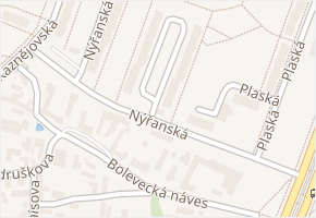 Nýřanská v obci Plzeň - mapa ulice