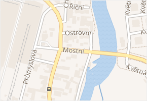 Ostrovní v obci Plzeň - mapa ulice
