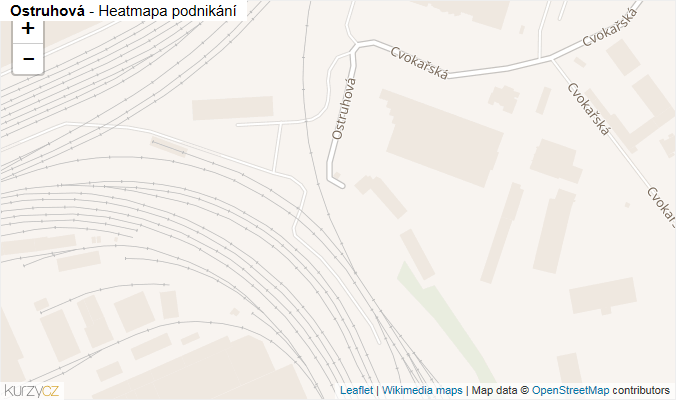 Mapa Ostruhová - Firmy v ulici.