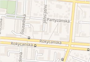 Partyzánská v obci Plzeň - mapa ulice