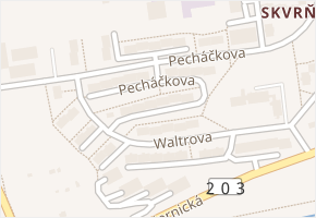 Pecháčkova v obci Plzeň - mapa ulice