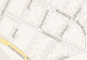 Pivovarská v obci Plzeň - mapa ulice