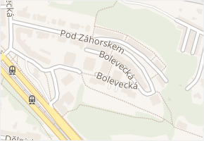 Pod Záhorskem v obci Plzeň - mapa ulice