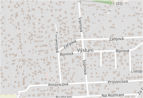 Půlnoční v obci Plzeň - mapa ulice