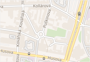 Puškinova v obci Plzeň - mapa ulice