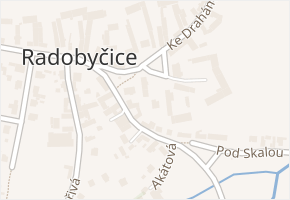 Radobyčická náves v obci Plzeň - mapa ulice