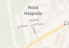 Rovná v obci Plzeň - mapa ulice
