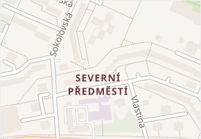 Severní Předměstí v obci Plzeň - mapa části obce