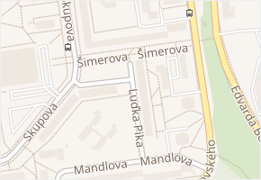 Šimerova v obci Plzeň - mapa ulice