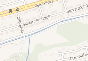 Slovanské údolí v obci Plzeň - mapa ulice