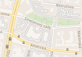 Smetanovy sady v obci Plzeň - mapa ulice
