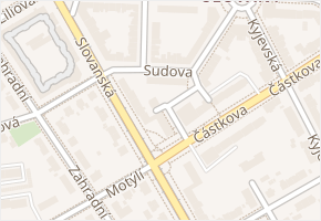 Sudova v obci Plzeň - mapa ulice
