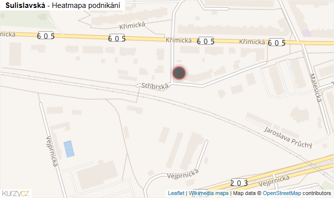 Mapa Sulislavská - Firmy v ulici.