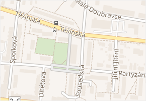 Těšínská v obci Plzeň - mapa ulice