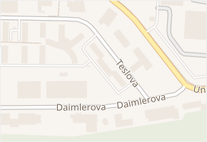 Teslova v obci Plzeň - mapa ulice