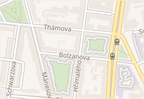 Thámova v obci Plzeň - mapa ulice
