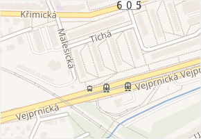 Tichá v obci Plzeň - mapa ulice