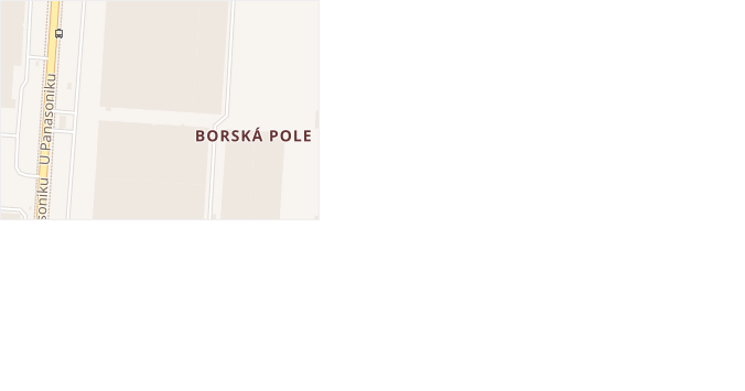 U Panasoniku v obci Plzeň - mapa ulice
