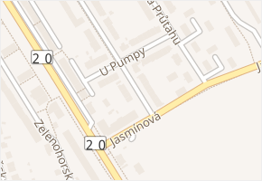 U Pumpy v obci Plzeň - mapa ulice