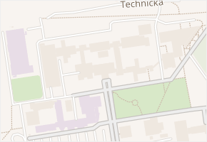 Univerzitní v obci Plzeň - mapa ulice