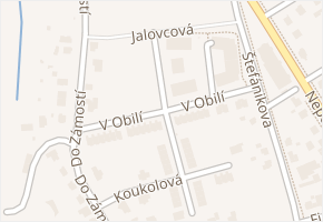 V Obilí v obci Plzeň - mapa ulice