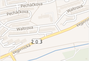 Waltrova v obci Plzeň - mapa ulice