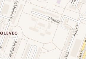 Západní v obci Plzeň - mapa ulice