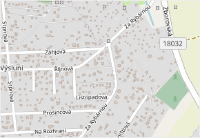 Zimní v obci Plzeň - mapa ulice
