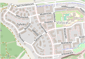 Znojemská v obci Plzeň - mapa ulice