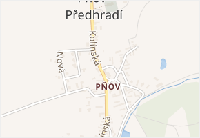 Nová v obci Pňov-Předhradí - mapa ulice