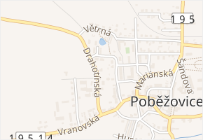 Drahotínská v obci Poběžovice - mapa ulice