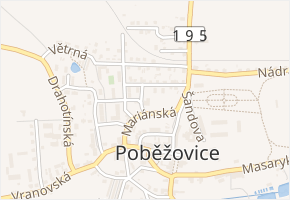Mariánská v obci Poběžovice - mapa ulice