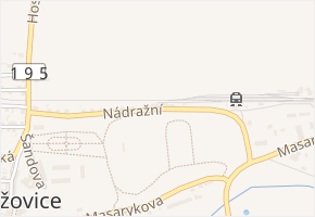 Nádražní v obci Poběžovice - mapa ulice