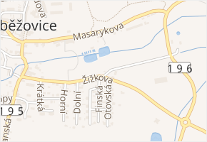 Žižkova v obci Poběžovice - mapa ulice