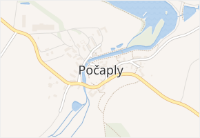 Počaply v obci Počaply - mapa části obce