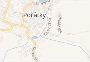 Moravská v obci Počátky - mapa ulice