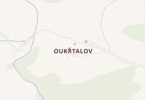 Oukřtalov v obci Počepice - mapa části obce