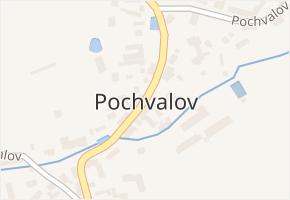 Pochvalov v obci Pochvalov - mapa části obce