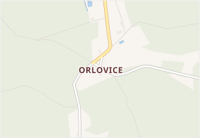 Orlovice v obci Pocinovice - mapa části obce