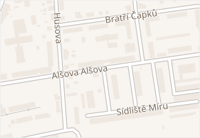 Alšova v obci Podbořany - mapa ulice