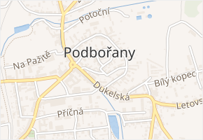 Na Kopci v obci Podbořany - mapa ulice