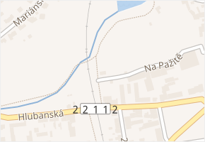Na Pažitě v obci Podbořany - mapa ulice