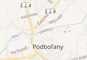 Potoční v obci Podbořany - mapa ulice