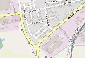 U Tankového praporu v obci Podbořany - mapa ulice