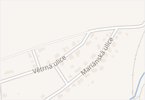 Větrná ulice v obci Podbořany - mapa ulice