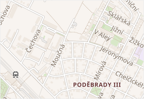 Blahoslavova v obci Poděbrady - mapa ulice