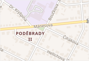 Boučkova v obci Poděbrady - mapa ulice