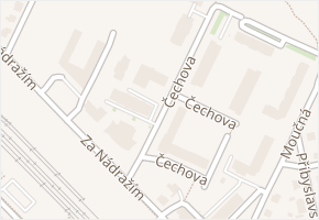 Čechova v obci Poděbrady - mapa ulice